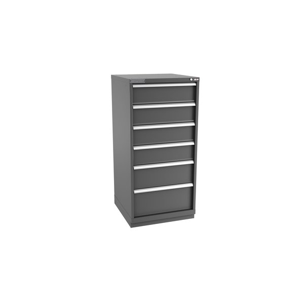 Champion Tool Storage Modular Drawer Cabinet, 6 Drawer, Dark Gray, Steel, 28 in W x 28-1/2 in D x 59-1/2 in H S27000601ILCFTB-DG